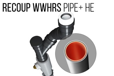 Recoup WWHRS Pipe+ HE vertical pipe WWHRS